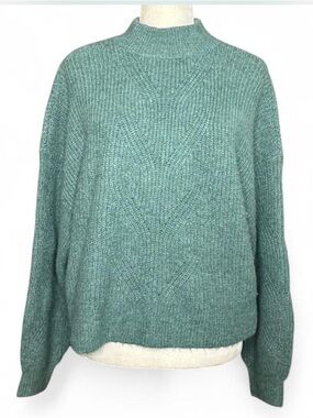 💜 Aqua Teal Turtleneck Sweater (XL)